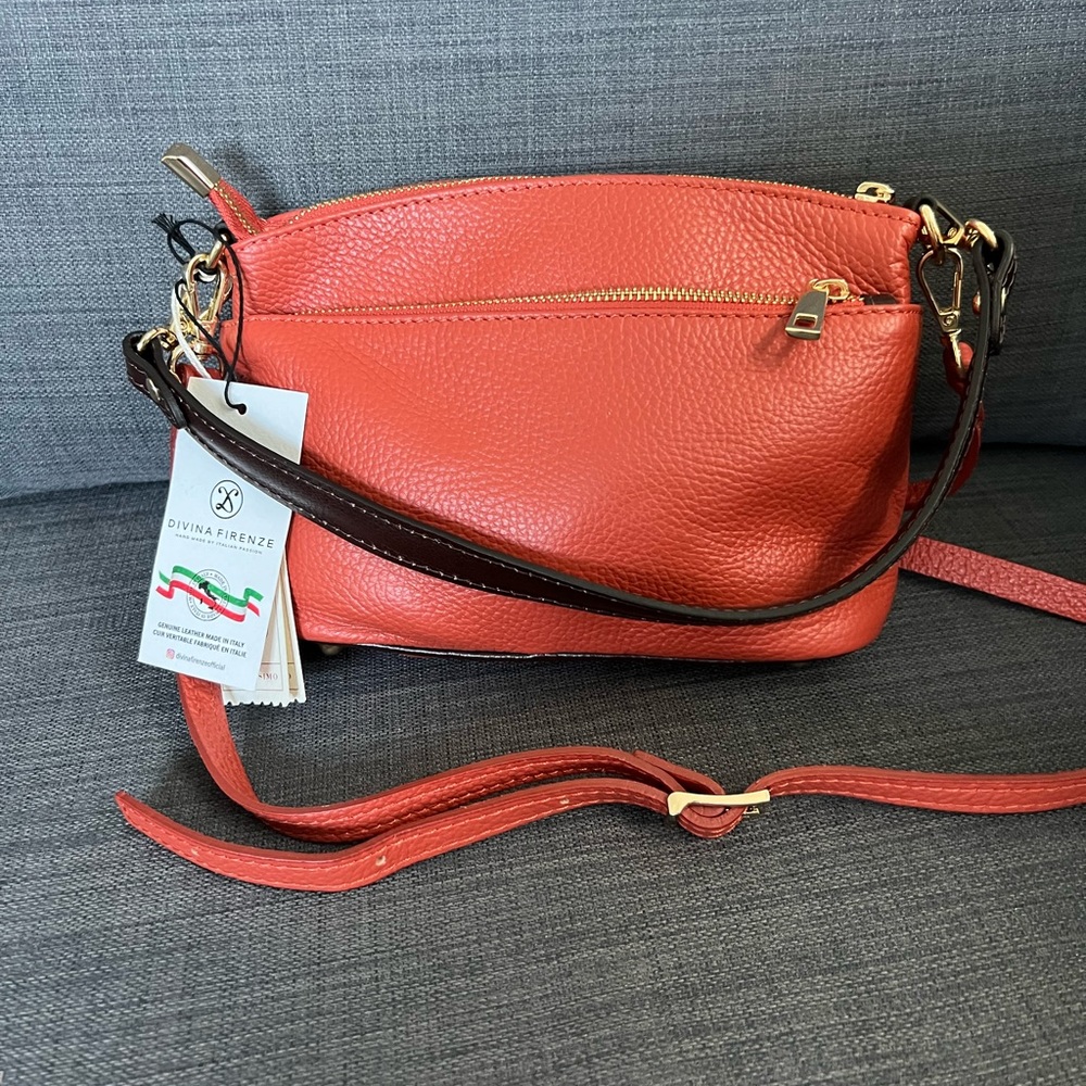 NWT DIVINA FIRENZE CROSSBODY SHOULDER BAG ITALIAN LEATHER